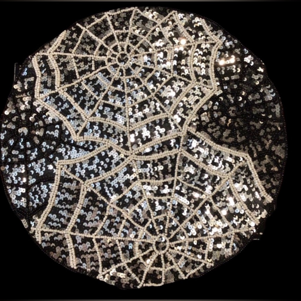 New - 4 Dark Decor Sequined & Beaded placemats/chargers -NWOT